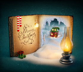 Magical opened book
