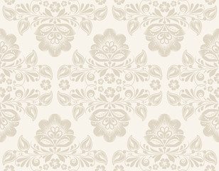 Ikat Damask Seamless Background Pattern