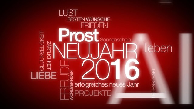 Prost Neujahr 2016 Worte Tag Cloud Text frohes neues jahr
