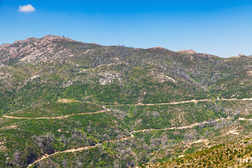 Obraz premium atural landscape with Mountain road, Corsica