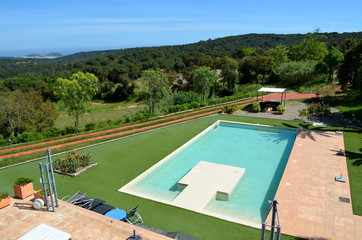 panoramic view of the swimming pool
