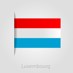 Luxembourg flag, vector illustration