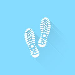 Shoe print vector icon.