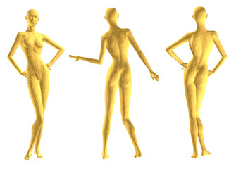 mannequin, gold