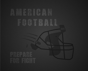 Modern unique american football poster with motivation quote -
