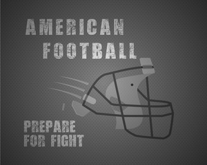Modern unique american football poster with motivation quote
