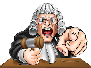 Angry Judge Cartoon