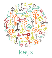 Obraz premium Keys vector