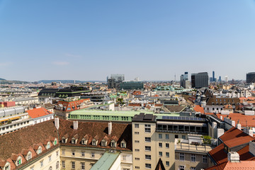 Fototapeta premium Aerial View Of Vienna City Skyline