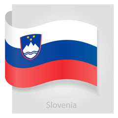 Slovenian flag, vector illustration