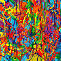 Art rainbow color splash brush strokes paint abstract background 