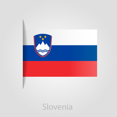 Slovenian flag, vector illustration