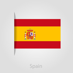 Spanish flag, vector illustration