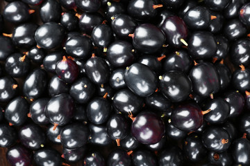 Heap of wild black currant close up