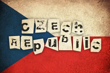 Czech Republic grunge flag 