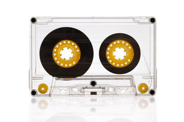 Audio cassette isolated on the white background
