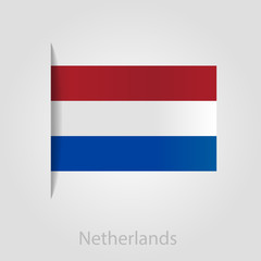 Netherlands flag, vector illustration