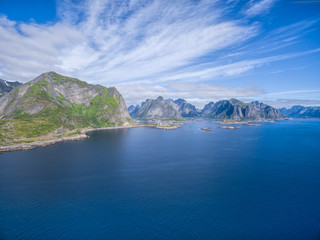 Picturesque coastline on Lofoten