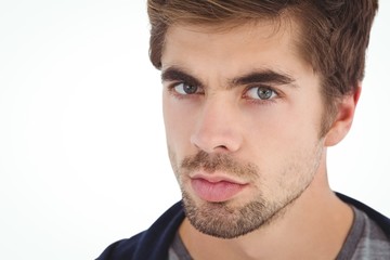 Fototapeta premium Close-up portrait of serious man