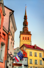 Buildings in the historic centre of Tallinn, Estonia