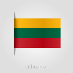 Lithuanian flag, vector illustration