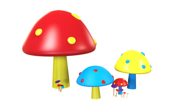 Cartoon mushrooms