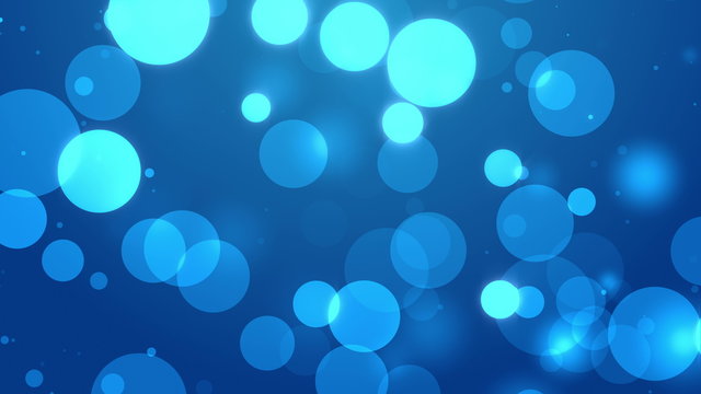 4k Blue Bokeh Animation Background Seamless Loop.