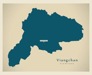 Modern Map - Viangchan LA