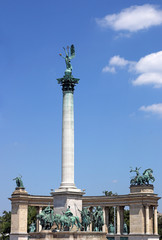 Fototapeta na wymiar Heroes' square Budapest Hungary landmark