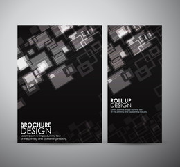 Abstract white square. Brochure business design template or roll up. 