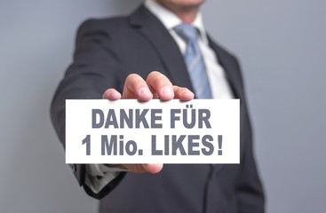 Obraz premium Danke für 1 Million Likes!