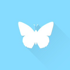 Fototapeta na wymiar Butterfly vector icon.