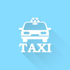 Taxi car vector icon.