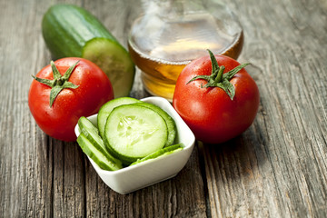 salad with tomato and cucumber