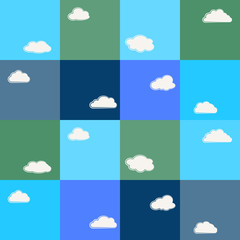 Seamless background with clouds for your design