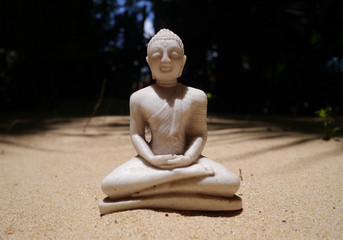 Buddha Statue in Zen Garden