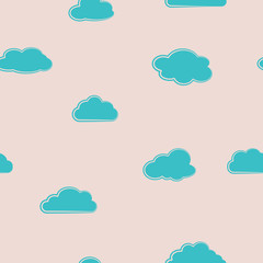 Seamless background with clouds for your design