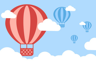 Vector Hot Air Balloon Background