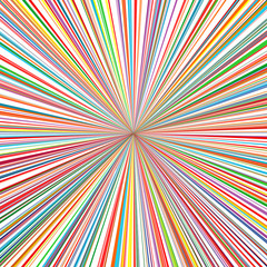Abstract rainbow color stripes line art vector sun rays burst background
