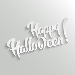 Fototapeta na wymiar Happy Halloween- lettering Greeting Card