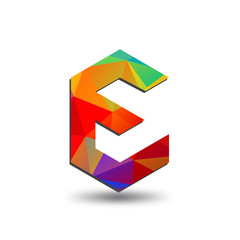 colorful triangular initial logo E