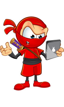 Sneaky Red Ninja Character