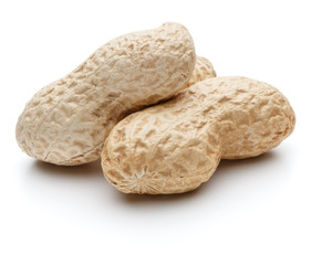 peanut pod or arachis isolated on white background cutout