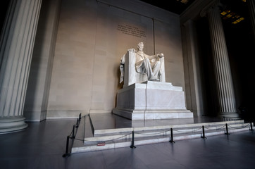 The statue of Abraham Lincoln, Lincoln Memorial, Washington DC