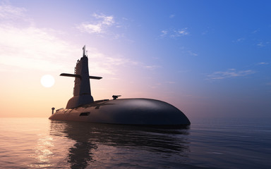 Obraz premium The military ship
