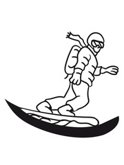 snowboarder fun runterfahren mountain snow ski jump