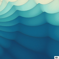 Wavy Grid Background. Mosaic. 3d Abstract Vector Illustration. .