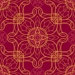 Vintage ornamental pattern with light decorative elements