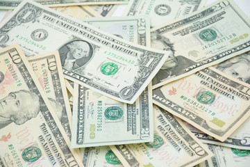 Background with money american dollar bills