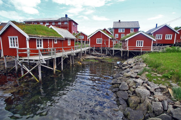 Traditional houses in Lofoten, Norway